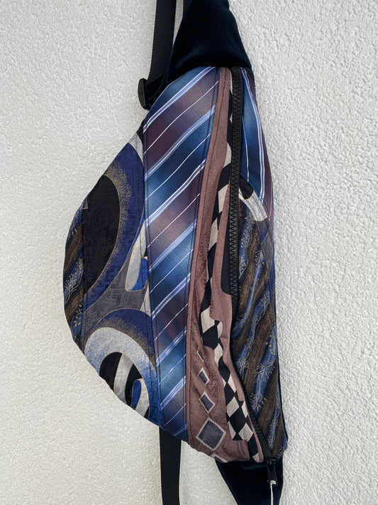 Bauchtasche groß Vintage Krawatten